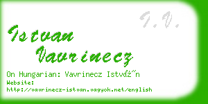 istvan vavrinecz business card